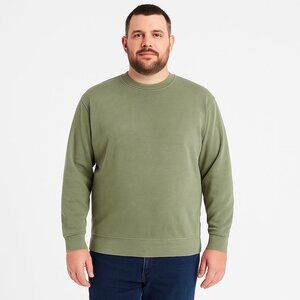 MV Sport 23142 Coastal Color Crewneck Sweatshirt-Olive Branch - OVB-2XL